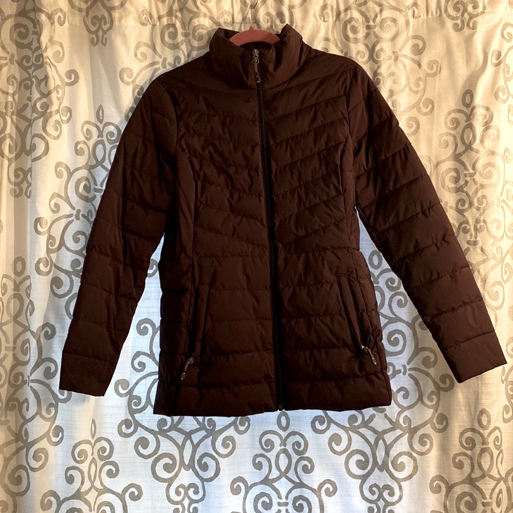 Purple down winter coat